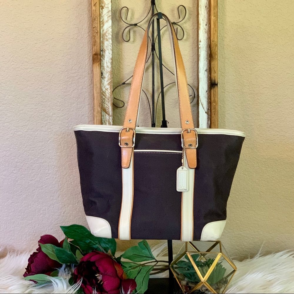 Coach Navy Hampton Tote